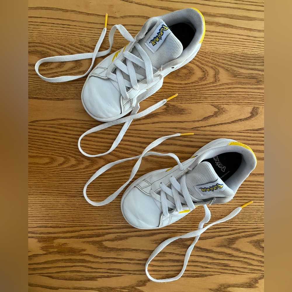 Limited Edition 2020 Pokémon Adidas Kids White and Yellow Sneakers 👟